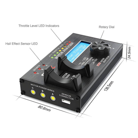 Must Have Brushless Motor Analyzer For RC Hobbyists, KV And RPM Measurement, Timing Check, Hall Sensor Test, Current Draw Monitoring