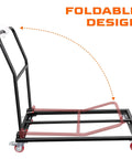 Heavy Duty Folding Chair Dolly Cart Up To 1500 Lbs With Thickened Steel Plates L Shaped Chair Rack featuring foldable design