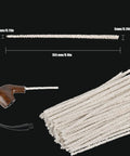Bulk 100 Pack 6 Inch Conical Pipe Cleaners made of cotton and steel wire for tar resin and dust removal next to a pipe
