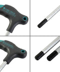 Check Out This Sick T-Type Hex Key Set With 7 Pieces featuring rugged Black Oxide finish for insane leverage on tough bolts, perfect auto repair or DIY furniture tweaks that actually grip tight spots without slipping a single bit. 7-piece T-handle hex key set, black oxide steel, metric SAE, shown in close-up.