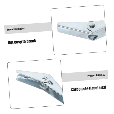 Close-up of Petal Expansion Screws Set M5x60mm for Hollow Walls, silver metal toggle bolts with wall anchors.