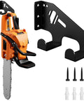 Heavy Duty Chainsaw Wall Mount Hanger For Garage Organization And Storage Shed One Pack Dual Hanging Rack With Accessories