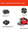 Kick The Cords Aside For This Beefy 18V Brushless Combo Saw Packing A Razor Sharp 6.5 Inch Blade For Fast Clean Slicing Through Hardwood And Masonry Daily Tasks components including battery, charger, saw blade, and circular saw.