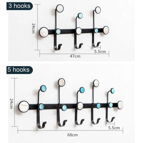 Sturdy Rust Resistant Metal Coat Rack Wall Hooks With Lowkey Luxe Gold Finishing Keeps Your Mudroom Going Strong And Straight Up Neat For Jackets Beanies Keys Backpacks And Sweaters, 3 and 5 hook options with decorative ends.