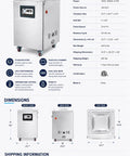 Heavy Duty Commercial Chamber Vacuum Sealer Featuring Dual 20 Inch Seal Bars For Restaurant Butcher Shop Kitchen Use Electric Floor Packing Station, stainless steel construction.
