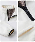 Close-up details of detachable polar fleece liner for 3 In 1 Winter Softshell Ski Jacket With Hood For Men And Women Water And Wind Resistant Insulated Coat Warm Purple 3XL Built For Skiing Snowboarding And All Outdoor Winter Adventures