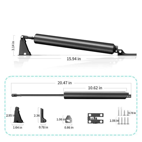 Heavy Duty Storm Door Closer With Pneumatic Action Built Tough Adjustable Closing Speed Smooth Quiet Close For Screen And Storm Doors Easy Mounting