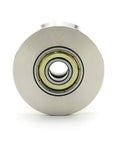 Heavy Duty V Groove Pulley Silent Stainless Steel Wheel Roller For Closet Door Track System showing front view with center bore.