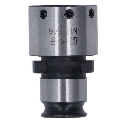 Sturdy Round Die Collet Chuck For Tapping Milling Works Securely Holds M3 M6 Dies With Hex Wrench Blackened Carbon Steel Tool