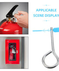 Fire Extinguisher Cotter Pins Replacement Kit with Easy Install Iron Pins and Plastic Tamper Seals 20 Pack shown in use.