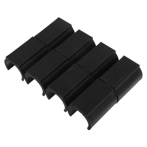 U Shaped Floor Glides For Hardwood Floors 48 Pack Chair Leg Caps With No Slip Ribbed Surface Snap On Open U Slot Design