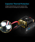 C10 Sensorless Brushless ESC For RC Car 120A Continuous Current 2-4S LiPo with capacitor thermal protection feature
