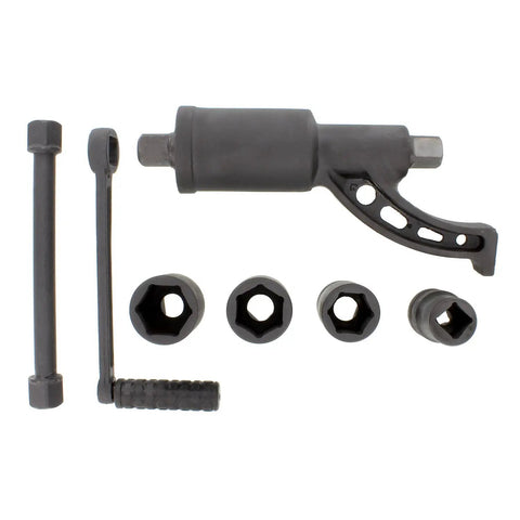 Roadside Ready 1 Inch Drive Torque Multiplier Wrench for Quick Removal of Rusted Lug Nuts with sockets and attachments