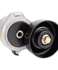 Heavy Duty Serpentine Drive Belt And Tensioner Assembly Component Kit For 1997 To 2003 Ford F150 Pickup Direct Fitment Ensuring Engine Runs Smooth While Pulling Heavy Loads Or Cruising The Pavement Like A Total Pro With No Worries At All silver belt tensioner assembly with pulley