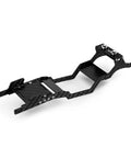 Universal Carbon Fiber LCG Chassis Kit for 1/24 Axial SCX24 Upgrade Your Rig With Adjustable Wheelbase Magnetic Body Mount and 8 Degree Skid Plate Fits C10 Wrangler Bronco Deadbolt Gladiator Power Wagon Not for GX470 shown from side angle