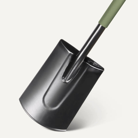 Heavy Duty Gardening Shovel With Flat Spade 47 Inch Steel Tool Ergonomic TPR Overmolded D Handle For A Steady Grip Welded All Steel