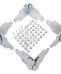 Four Sets Trailer Wood Side Brackets Latches With Screws For Secure Stake Panels Gates And Corners Heavy Duty Kit displayed in arrangement