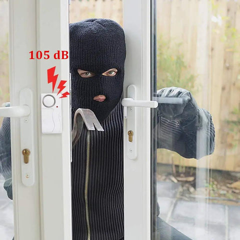 Wireless Door And Window Alarm System With Remote Arm Disarm Panic And Doorbell Modes 105 Decibel No Fuss Quick Setup Magnetic Trigger Easy Peel And Stick Installation Deterrent For Thieves With Extra Remotes