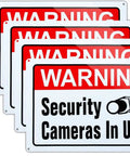 Dope Video Surveillance In Use Sign Pack Of Four, Large 10x14 Inch Aluminum UV Printed Security Warning Signs For Home And Biz
