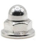Volvo License Plate Screws And Nuts Kit With Tall Dome Acorn Heads, Stainless Steel Cap For Deep Insertion, Pack Of 4