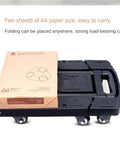 Foldable Moving Trolley For Easy Transport, Retractable Flatbed Sack Truck With 4 Swivel Front Wheels And 2 Fixed, with A4 box