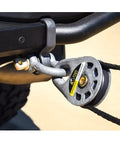 Beefy Snatch Block for Off Road Recovery, Mid to Full Size attached to vehicle, 52,000 Pound Breaking Strength, Steel Cable or Synthetic Winch Line