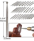 30 Piece 2.35Mm Shank Titanium Coated Diamond Burrs Set For Rotary Tools With Assorted Shapes used for carving stone sculpture