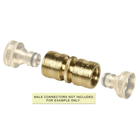 Easy Connect Double Female Quick Connector Locking For Garden Hose Repair And Splice Fits Easy Connect Male Barbs And Connectors.