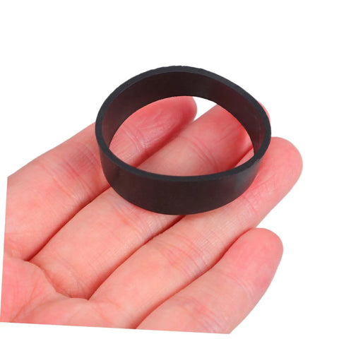 Close-up of a hand holding one black elastic rubber strap from Diving Fixing Bands 5 Pieces 1.25In Elastic Rubber Straps For Secure Backplate And Waist Belt In Sidemount Setup Rugged Scuba Wing Accessories For Outdoor Dive Gear Enthusiasts.