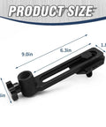 Cast Iron Lathe Tool Holder Base With 25mm Hole Diameter For Woodworking And Turning Projects, 9in x 6.3in x 1.8in dimensions