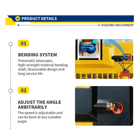 Badass Heavy Duty CNC Rebar Stirrup Bending Machine Straight Up Powerhouse for bending steel with adjustable angle features.