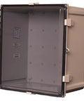 Rugged Polycarbonate Enclosure With Hinged Locking Clear Cover 24 X 24 X 10 Inches IP68 NEMA 4X Non-Metallic Control Box UL Listed