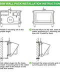 Installation instructions for Ultra Bright 150W LED Wall Pack Light With Dusk Dawn Sensor 5000K Daylight