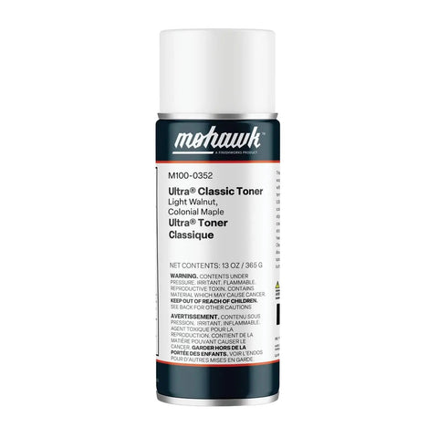 Top Shelf Wood Repair Stain And Seal Aerosol Duo In Light Walnut With Slick Satin Finish For Fast Furniture Touch Up and Seamless Color Blending Comes With Two Piece Spray Kit To Hide Scuffs And Match Wood Grain Like A Pro.