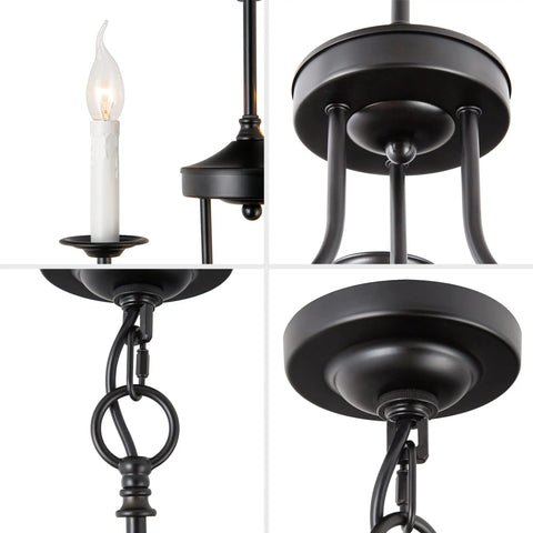 Three Light Farmhouse Candle Style Chandelier For Entryways, Dining Rooms, And Kitchen Islands, Rustic Ceiling Pendant Light Fixture With Warm Soft Glow And Industrial Cozy Farmhouse Decor