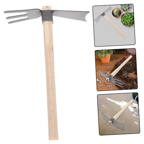 Dual Head Cultivator Garden Hoe For Lightweight Outdoor Yard Work Portable Sturdy Metal Garden Tool Weeding Tilling And Plant Care