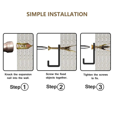 Self Drilling Drywall Anchors Heavy Duty Screw Kit For Door Hinge Repair And Wall Decor Mounting Built Tough Galvanized Steel Fasteners No Sweat Setup Quick Everyday Fix 20 Piece Set installation steps.