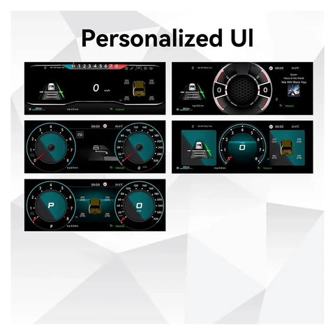 VW Amarok 2017 2020 12.3 Inch LCD Dashboard Instrument Panel Digital Cluster Upgrade Module With Built In Circuit Board And Smart Gauges Plug And Play Replacement For Smooth Idle And Acceleration, personalized UI screens