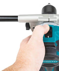Close-up of Compact 18V Hammer Driver Drill with Brushless Motor, 1/2 Inch Chuck, Tool Only, focusing on speed setting.