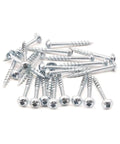 Pocket Hole Wood Screws 50 Count Number 8 By One And A Quarter Inch Square Drive Washer Head Coarse Thread Zinc Coated For Indoor Outdoor Use Your Go-To Fix For Small Woodworking Projects scattered on white background