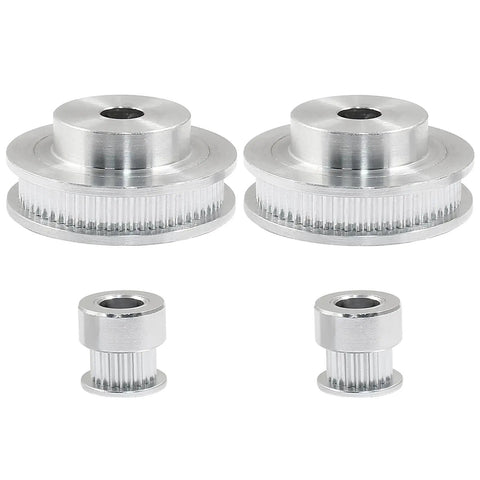 Heavy Duty Two Piece GT2 Synchronous Timing Pulley Set With 20 Tooth And 60 Tooth Aluminum Pulleys 8mm Bore 200mm Belt Length 6mm Wide