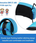 Kid Friendly Ear Protection Earmuffs For Toddlers And Children, Adjustable Comfort Fit, Noise Cancelling Headphones, Blue