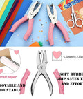 Heart Shaped Paper Punch Handheld Perforator For DIY Crafts And Scrapbooks Labels And Cards With Soft Grip Non Slip Handle