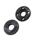 Tough As Nails Angle Grinder Flange Nut Set combining inner and outer locknuts for secure wheel grip, heavy duty black plastic construction.