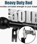 Telescoping Curtain Rod For 66 To 120 Inches With 1 Inch Steel Rod Holds Up To 50 Pounds No Fuss Easy Install Brackets Included