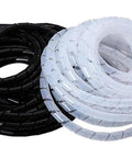 Black and white spiral cable wrap sleeve 3 meter protective sleeving tube for 3 4 5 6 8 10mm cables flame retardant cord organizer