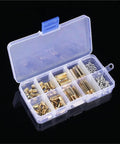 120 Pieces M3 Brass Standoff Kit With Male And Female Hex Spacers For PCB Board Support, Brass Prototyping Gear Built For Electronics Projects, Easy Mounting, Stable Mounts, Clean Cable Routing No Fuss Assembly in organizer case