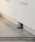 Adjustable cabinet foot for leveling wardrobes and cabinets on uneven floors, zinc alloy furniture leg, under kitchen cabinet use