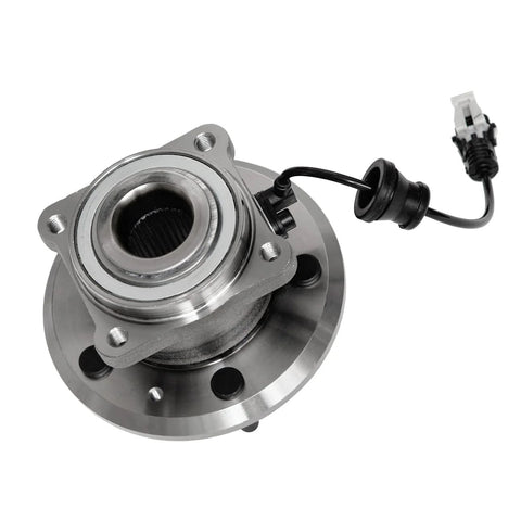 Front view of OEM Quality Rear Wheel Bearing And Hub Assembly With ABS For 2007-2009 Chevy Equinox, 5 Stud Hub Replacement.
