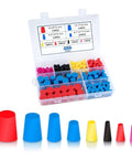 High Grade Silicone Rubber Tapered Plugs Assortment Kit 250 Pcs Heat Resistant Stoppers Protect Holes From Dust Paint Sprays And Coating Jobs With Durable Flexible Plugs For Any Size Gap Up To Half Inch, assorted sizes in case